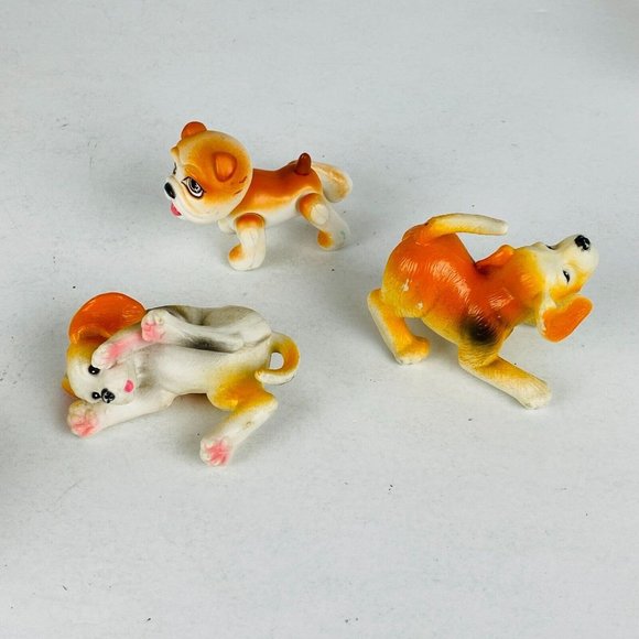 Puppy Dogs Pretend Play Bull Dog And Floppy Eared Lot of 3 Toy Animal Figures - Picture 5 of 5